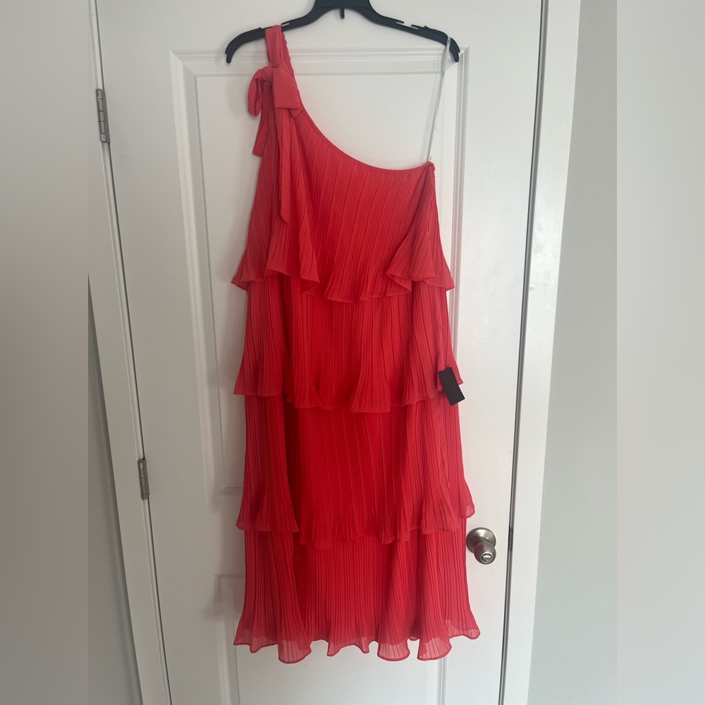Lulus Coral one shoulder dress- XL